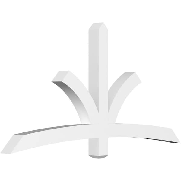 Ekena Millwork Davenport Architectural Grade PVC Gable Bracket, 72"W x 36"H x 4"D x 4"F, 12/12 Pitch GBP072X36X0404DAV00 - main